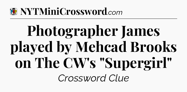 Photographer James played by Mehcad Brooks on The CW's 