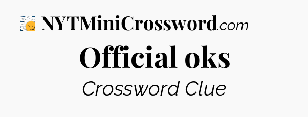 Official oks - 7 Little Words