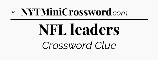 NFL leaders - WSJ Crossword