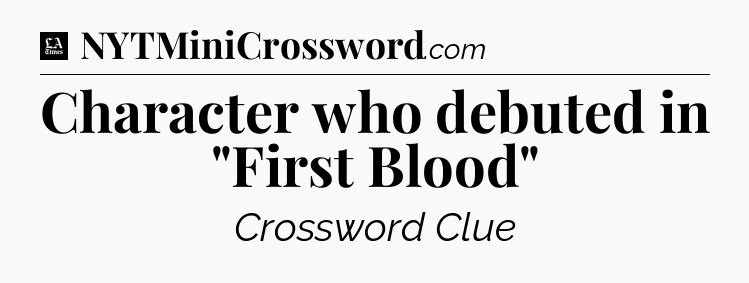 Character who debuted in 