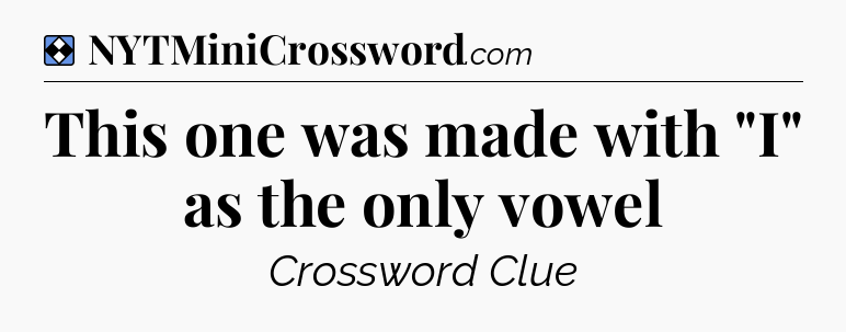 Solution: This one was made with 
