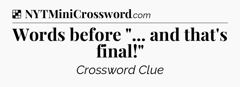 Solution: Words before 