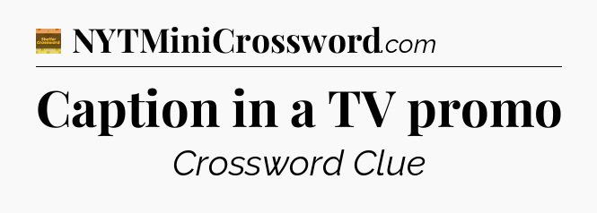 Caption in a TV promo - Eugene Sheffer Crossword