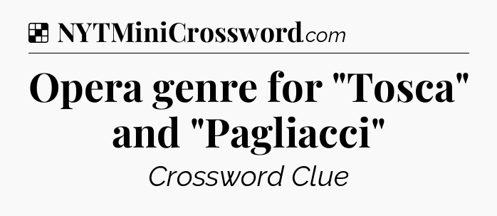 Solution: Opera genre for 