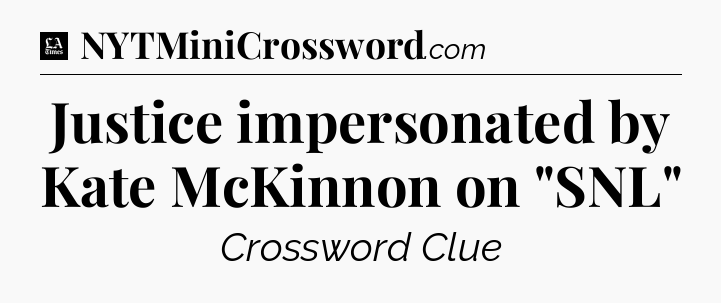 Justice impersonated by Kate McKinnon on 