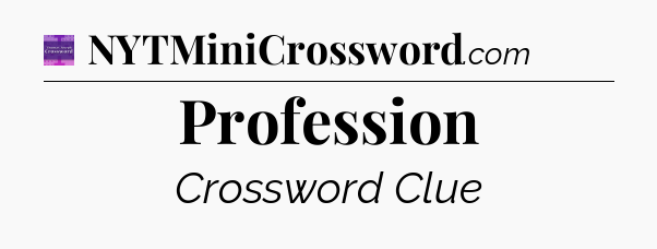 Profession - Thomas Joseph Crossword