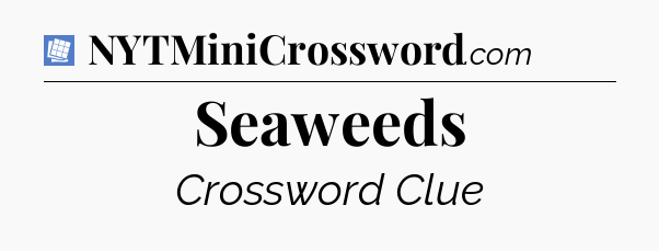 Seaweeds Puzzle Page Crossword Clue