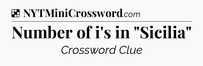 Solution: Number of i's in 
