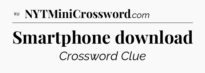 Smartphone download - WSJ Crossword