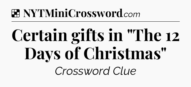 Solution: Certain gifts in 