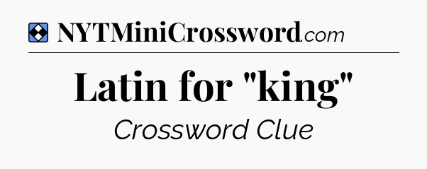 Solution: Latin for 