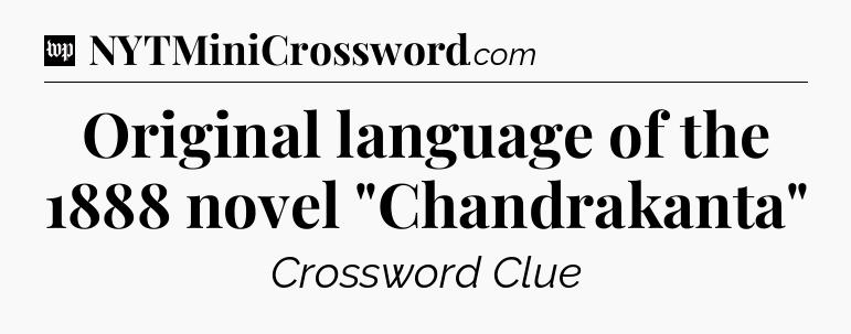 Original language of the 1888 novel 