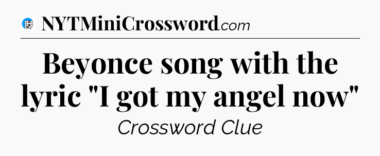 Beyonce song with the lyric 