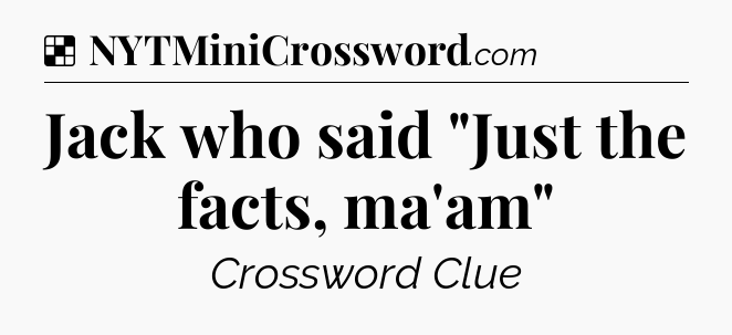 Solution: Jack who said 