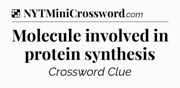 Solution: Molecule involved in protein synthesis - NYT Crossword