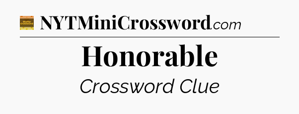 Honorable - Eugene Sheffer Crossword