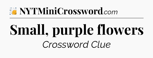 Small, purple flowers - 7 Little Words