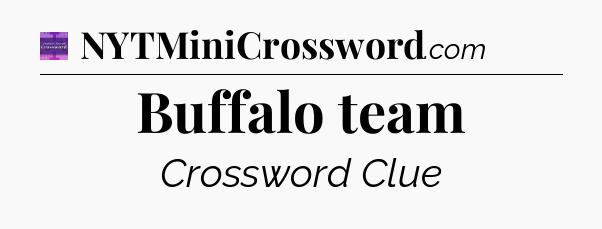 Buffalo team - Thomas Joseph Crossword