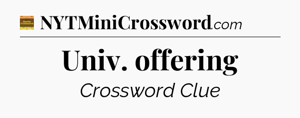 Univ. offering - Eugene Sheffer Crossword