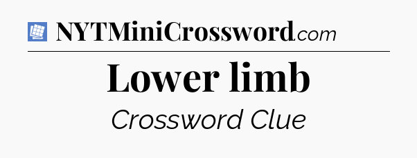 Lower limb Puzzle Page Crossword Clue