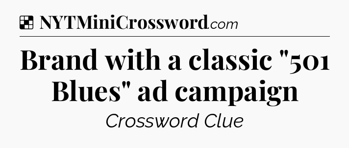 Solution: Brand with a classic 