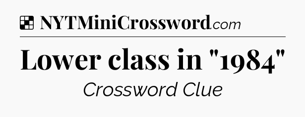 Solution: Lower class in 
