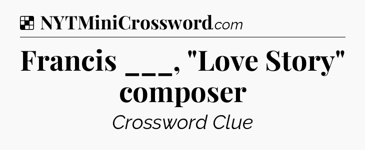 Solution: Francis ___, 