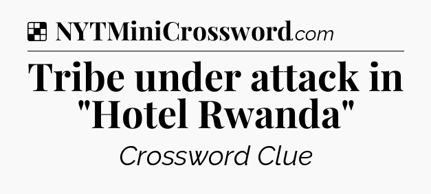 Solution: Tribe under attack in 