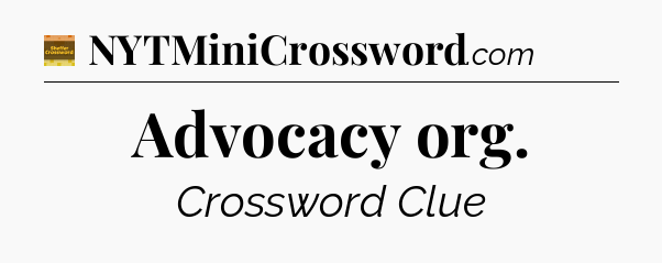 Advocacy org - Eugene Sheffer Crossword