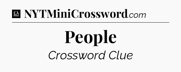 People - LA Times Crossword