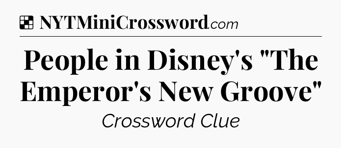 Solution: People in Disney's 