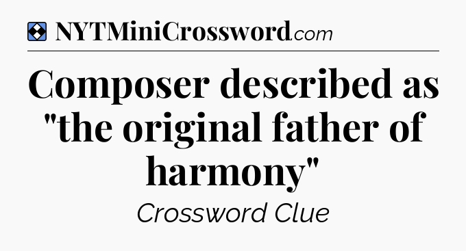 Solution: Composer described as 