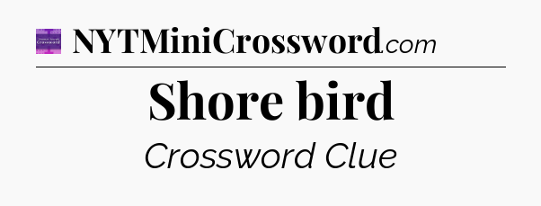 Shore bird - Thomas Joseph Crossword