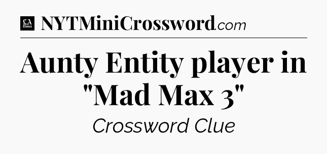 Aunty Entity player in 