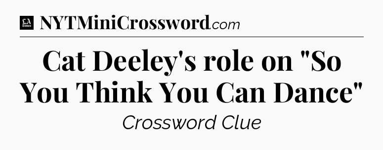 Cat Deeley's role on 