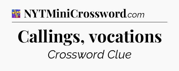 Callings, vocations Codycross