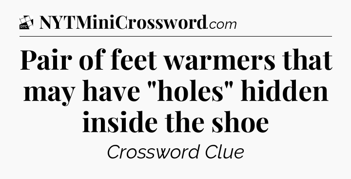 Pair of feet warmers that may have 