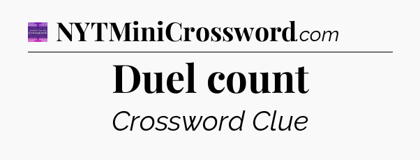 Duel count - Thomas Joseph Crossword