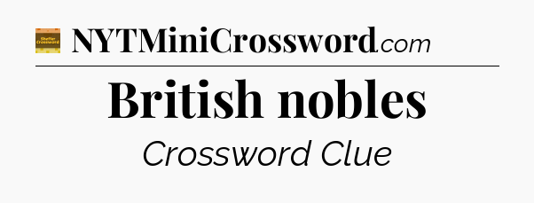 British nobles crossword clue Eugene Sheffer