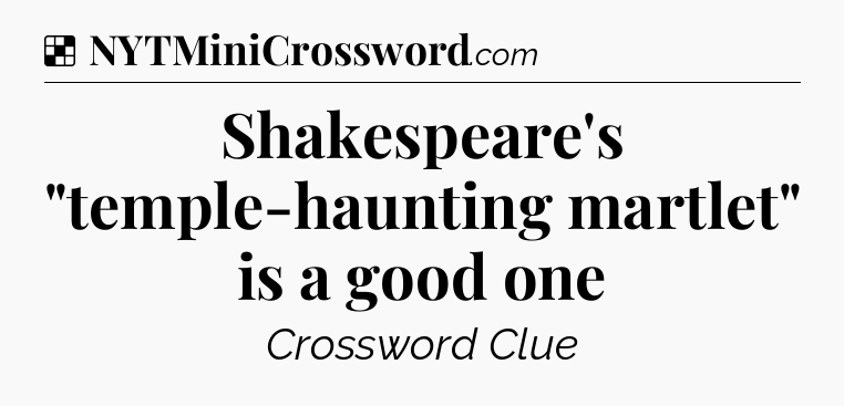 Solution: Shakespeare's 