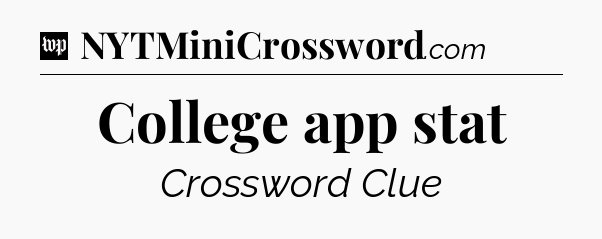 College app stat Crossword Clue