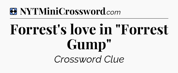 Solution: Forrest's love in 