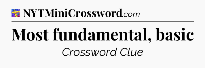 Most fundamental, basic Codycross