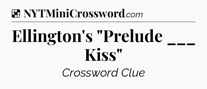 Solution: Ellington's 