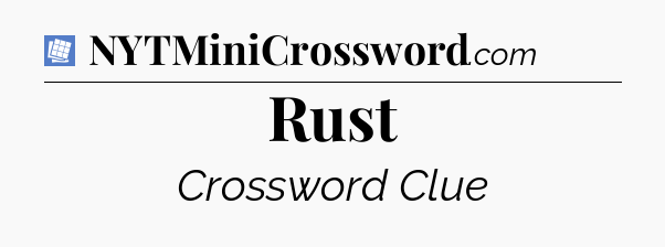 Rust Puzzle Page Crossword Clue