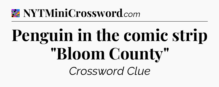 Penguin in the comic strip 