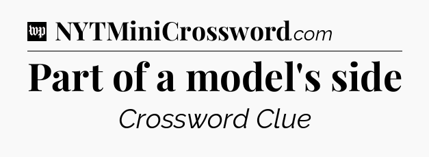 Part of a model's side Crossword Clue