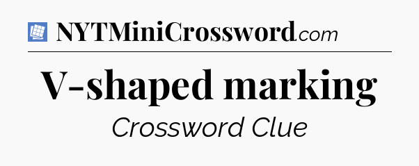V-shaped marking Puzzle Page Crossword Clue