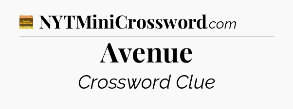 Avenue crossword clue Eugene Sheffer