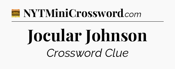 Jocular Johnson - Eugene Sheffer Crossword